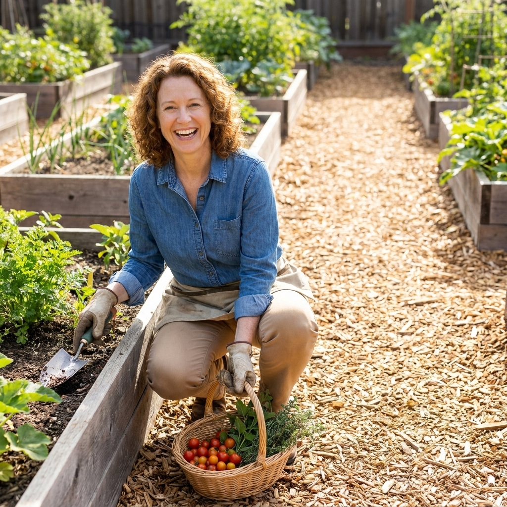 Low-Maintenance Pathways Between Raised Beds