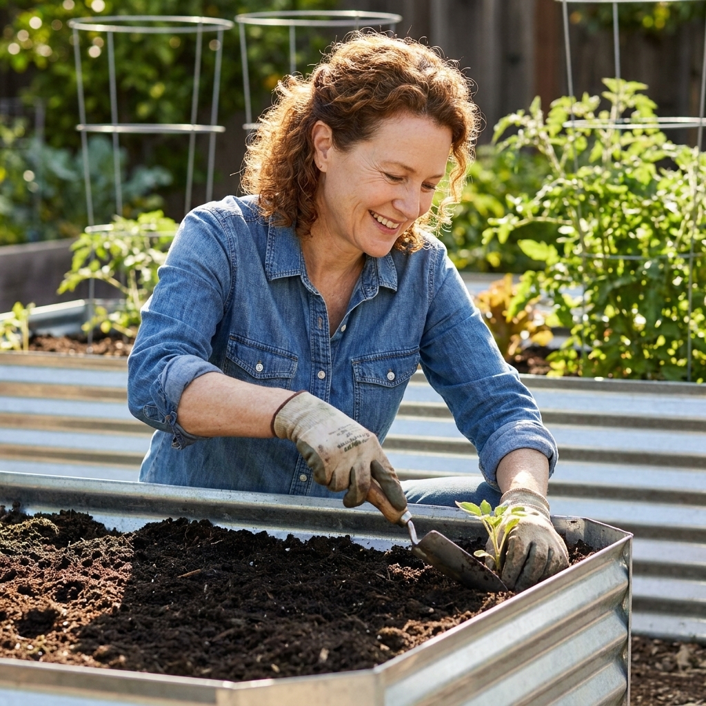 Galvanized Metal vs. Wood Raised Beds