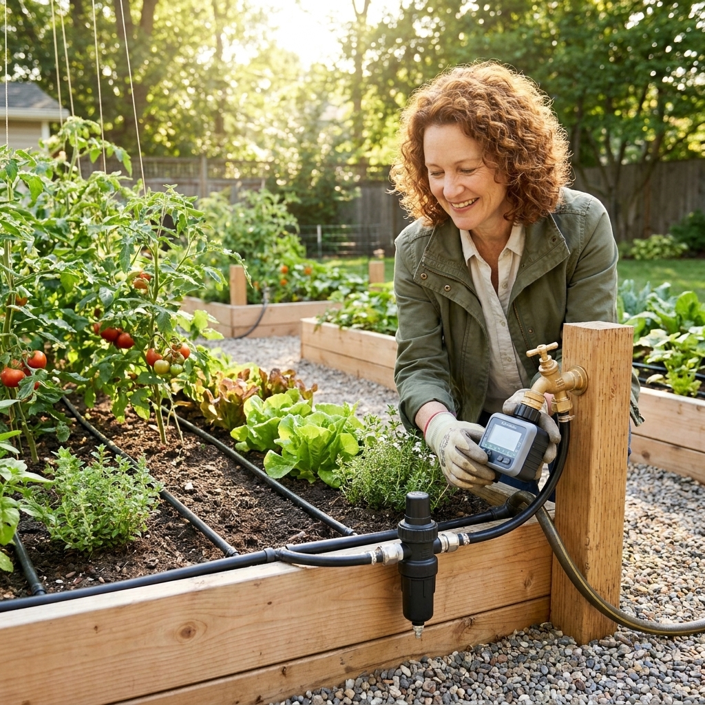 Automated Drip Irrigation for Raised Beds