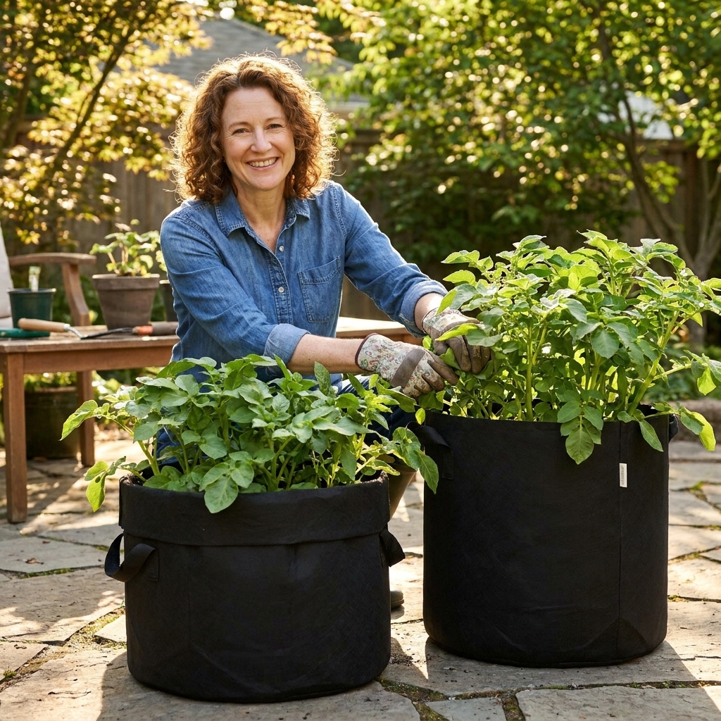 Growing Potatoes in Grow Bags