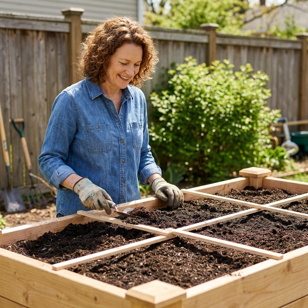 Square Foot Gardening Spacing in Raised Beds